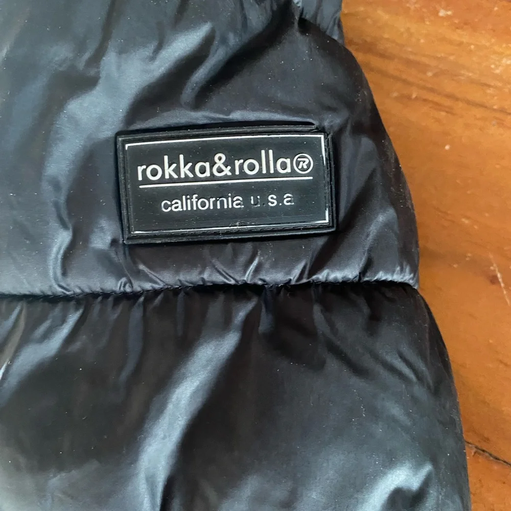 Rokka and Rolla Children's Black‎ Hooded Puffer Jacket size 6
